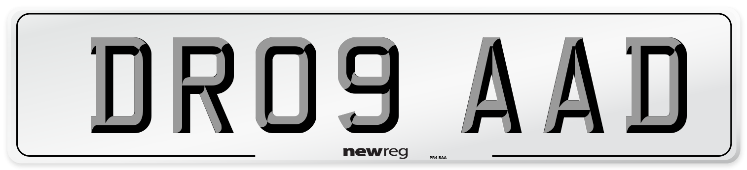 DR09 AAD Number Plate from New Reg